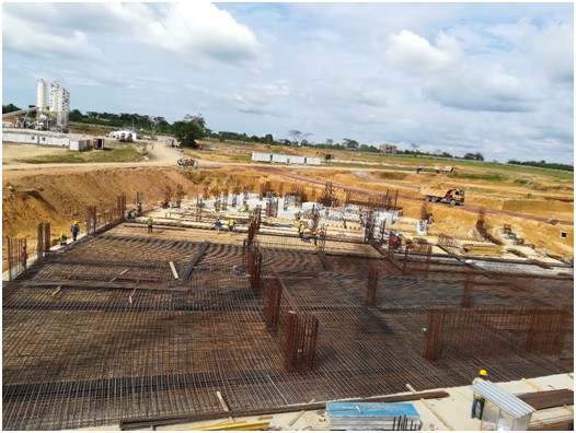 North-West ground floor platform under construction